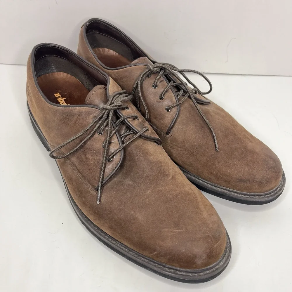 Timberland Shoes Mens Size 12 Brown Nubuck Waterproof Casual Sneakers 5550R